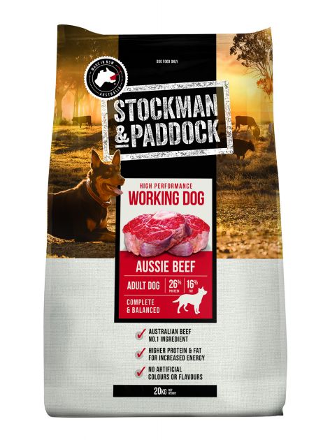 Stockman & Paddock - Dog Adult Working Dog Beef 20kg